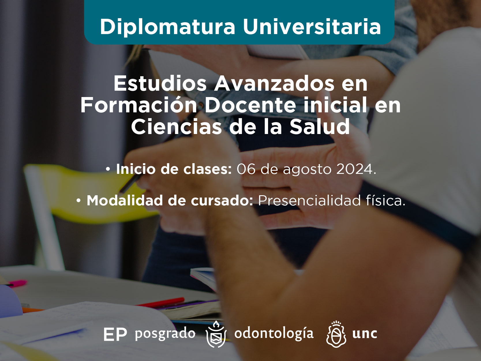 Diplomatura Universitaria en Estudios Avanzados en Formación Docente Inicial en Ciencias de la Salud.2024.