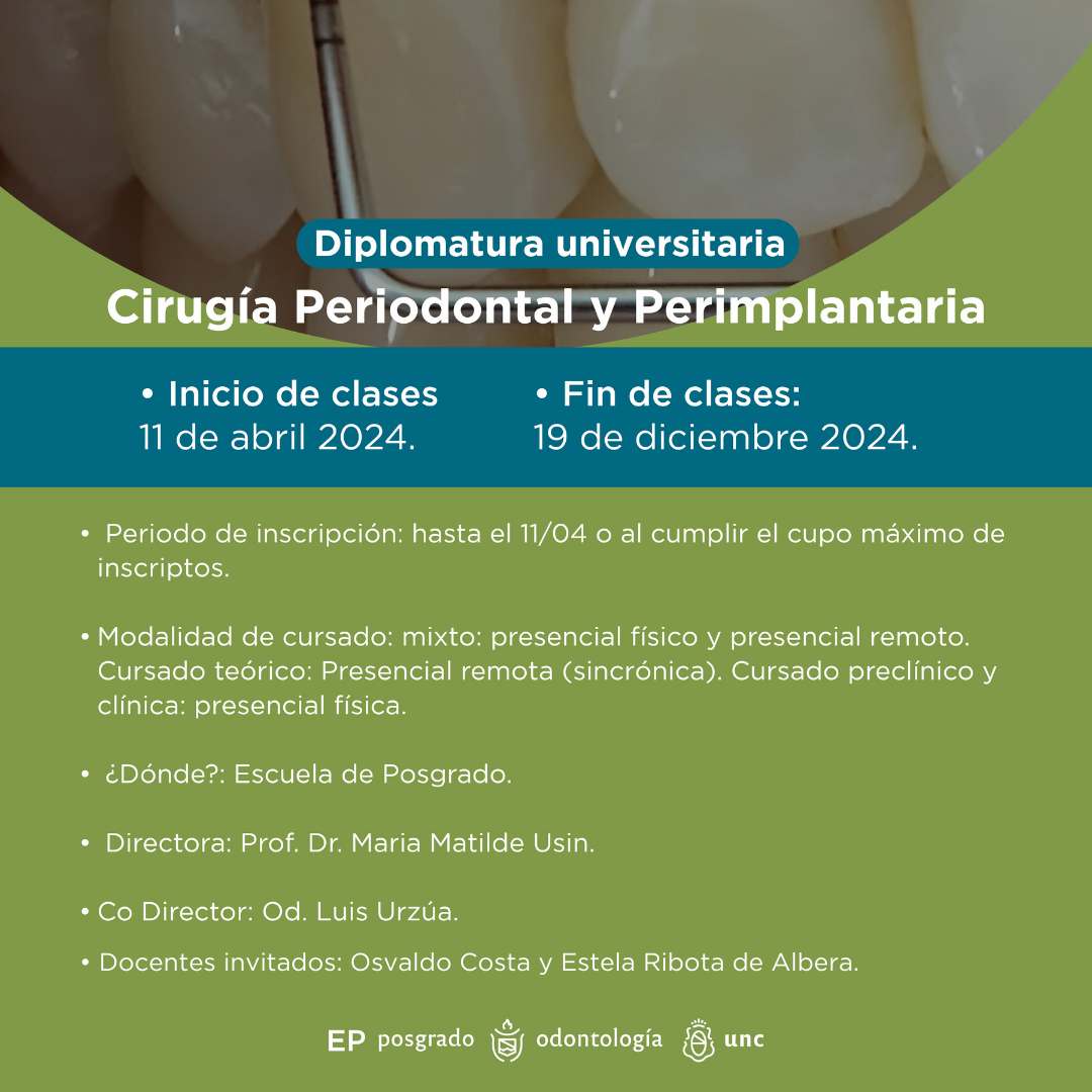 Diplomatura universitaria en cirugía periodontal y perimplantaria.2024.